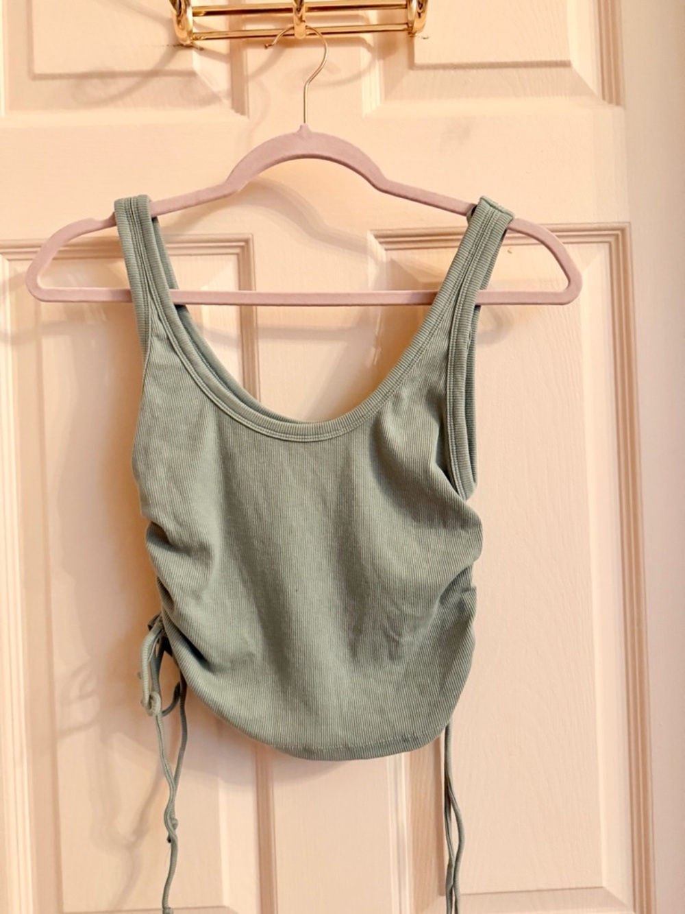 Grey ribbed Zara crop tank